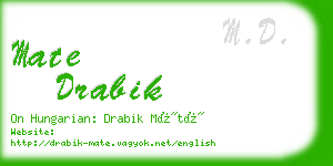 mate drabik business card